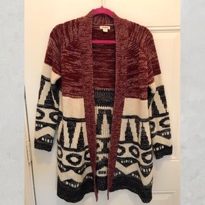 Long Sleeve Red, White, and Blue Cardigan